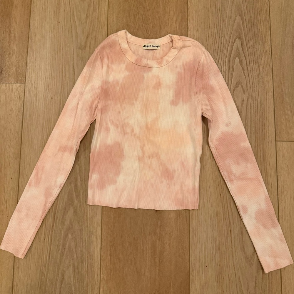 Dippin' Daisy's Peach Tie-Dye Long Sleeve Top